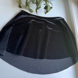 Eleve Velvet Flare Ballet Skirt - Child Large - Black
